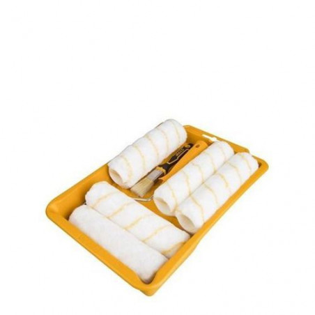 Ingco Jeu De Rouleau De Peinture + Manchons De Rechange + Pinceau 8 En 1